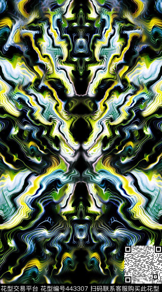 抽象创意定位数码印花华亿平台下载（图片编号: 443307） - 瓦栏（Walan）