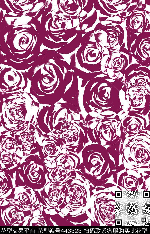 墨迹创意机理传统印花华亿平台下载（图片编号: 443323） - 瓦栏（Walan）