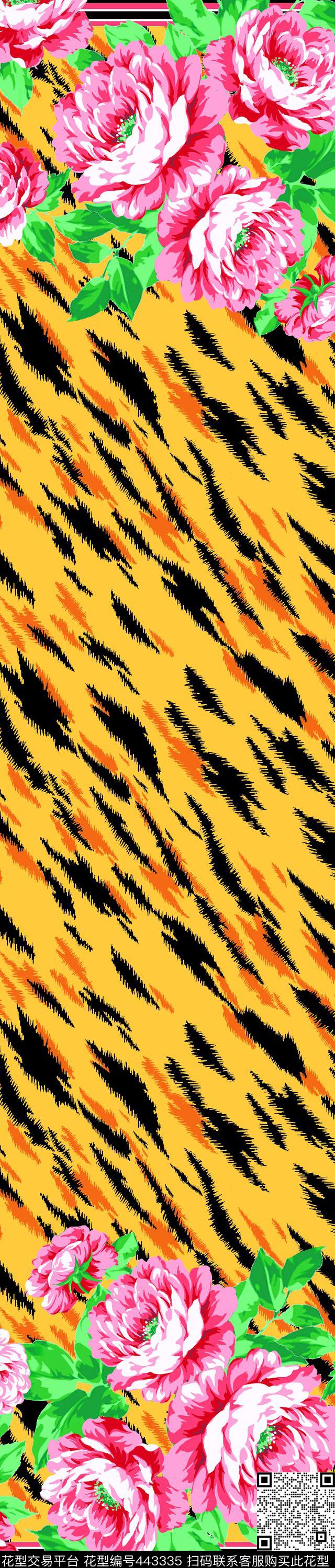 传统印花动物纹花卉花卉传统印花华亿平台下载（图片编号: 443335） - 瓦栏（Walan）