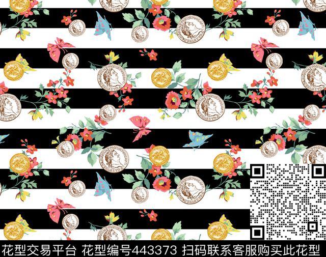 几何图形金钱铜币金币数码印花华亿平台下载（图片编号: 443373） - 瓦栏（Walan）