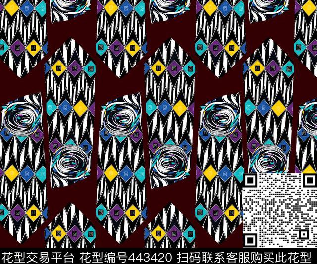 几何系列彩色几何、领带几何图形传统印花华亿平台下载（图片编号: 443420） - 瓦栏（Walan）