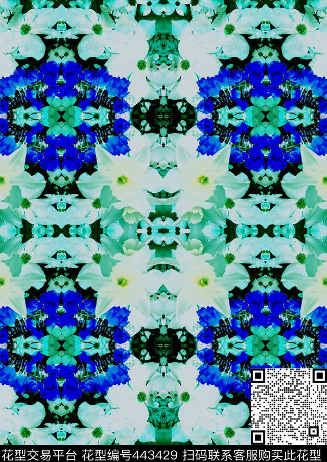 花卉欧美风复古传统印花华亿平台下载（图片编号: 443429） - 瓦栏（Walan）