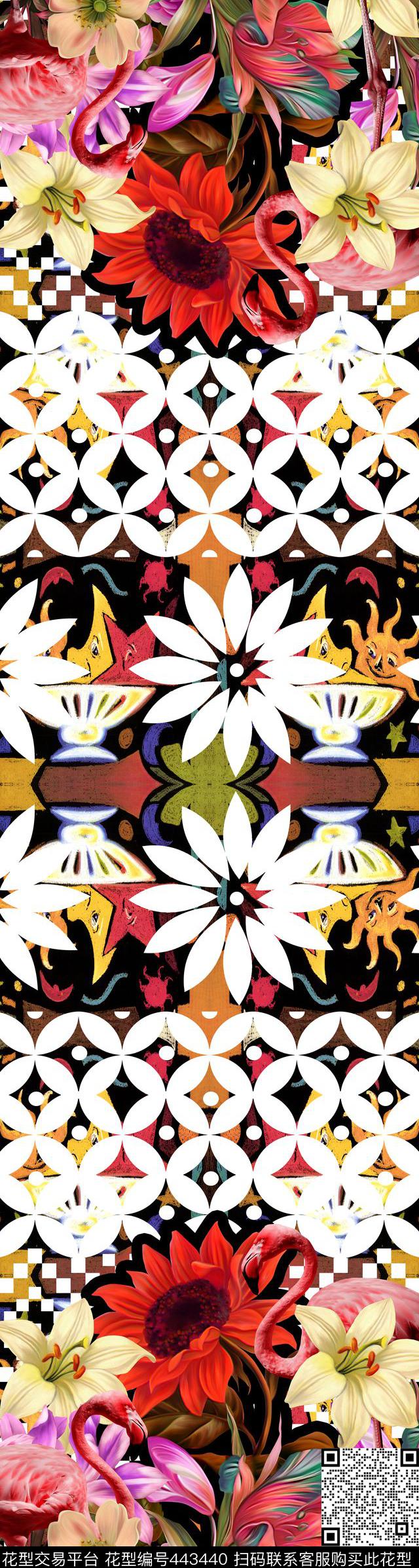花卉时尚定位华亿平台定位花数码印花华亿平台下载（图片编号: 443440） - 瓦栏（Walan）