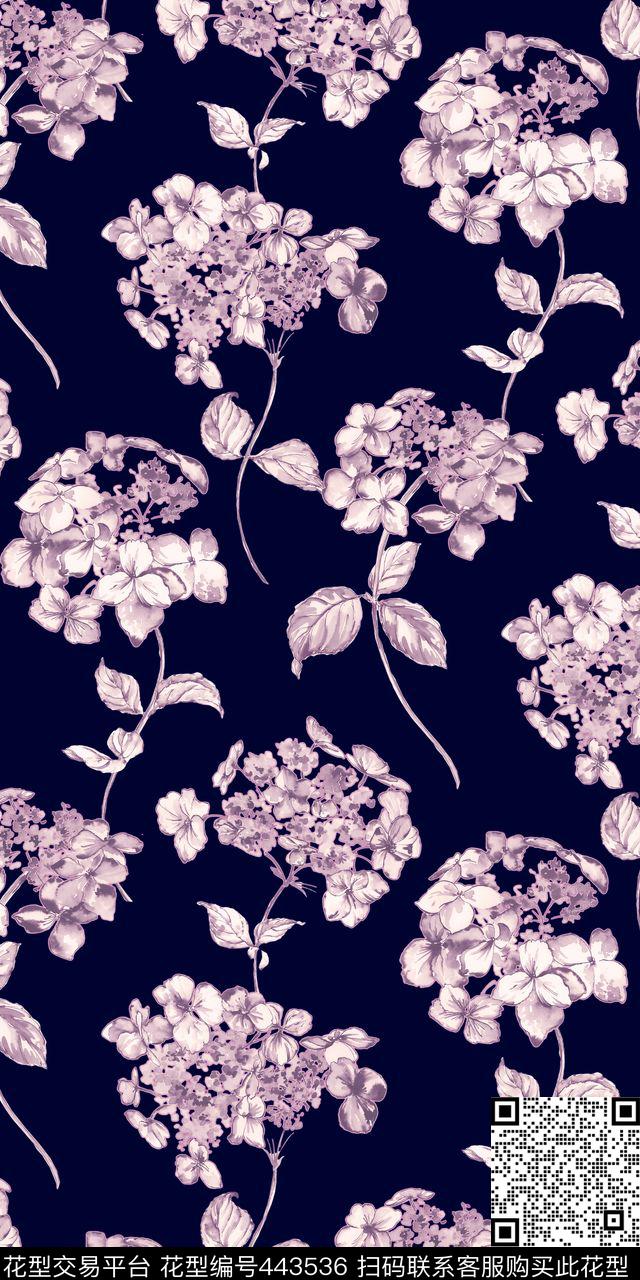 清新水彩花卉水彩手绘花卉传统印花华亿平台下载（图片编号: 443536） - 瓦栏（Walan）