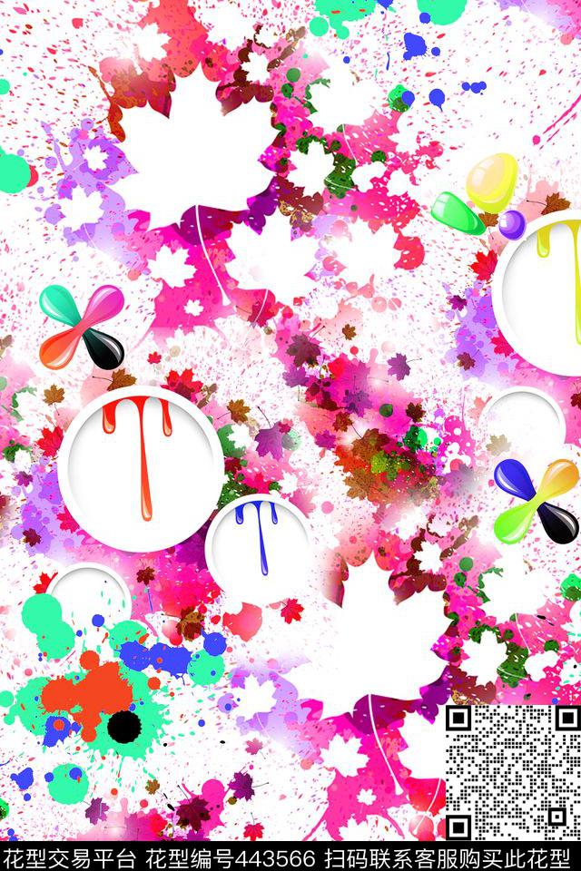 泼墨墨汁喷绘抽象水墨画数码印花华亿平台下载（图片编号: 443566） - 瓦栏（Walan）