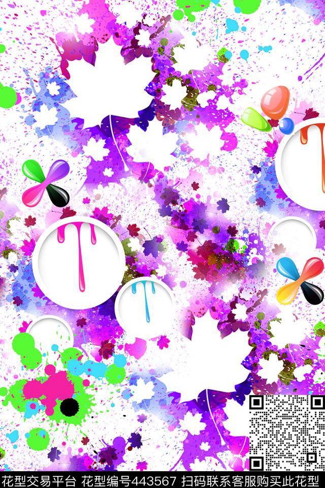 泼墨墨汁喷绘抽象水墨画数码印花华亿平台下载（图片编号: 443567） - 瓦栏（Walan）