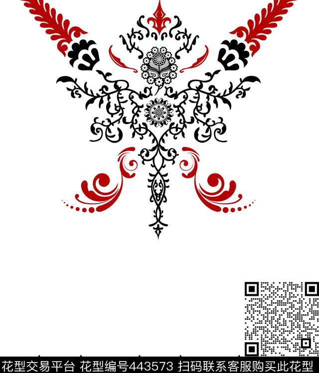 抽象单色定向传统印花华亿平台下载（图片编号: 443573） - 瓦栏（Walan）