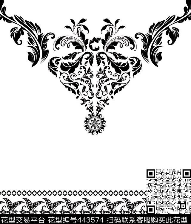 纹饰抽象印第安传统印花华亿平台下载（图片编号: 443574） - 瓦栏（Walan）