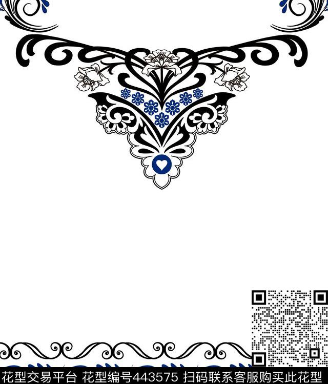 抽象单色复古传统印花华亿平台下载（图片编号: 443575） - 瓦栏（Walan）