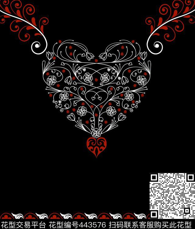 单色定向复古传统印花华亿平台下载（图片编号: 443576） - 瓦栏（Walan）