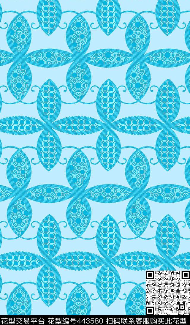 几何抽象几何201506传统印花华亿平台下载（图片编号: 443580） - 瓦栏（Walan）