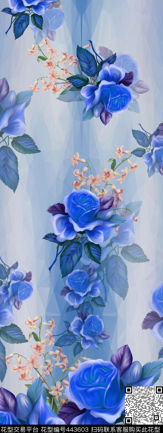 定位花花卉时尚定位华亿平台数码印花华亿平台下载（图片编号: 443603） - 瓦栏（Walan）