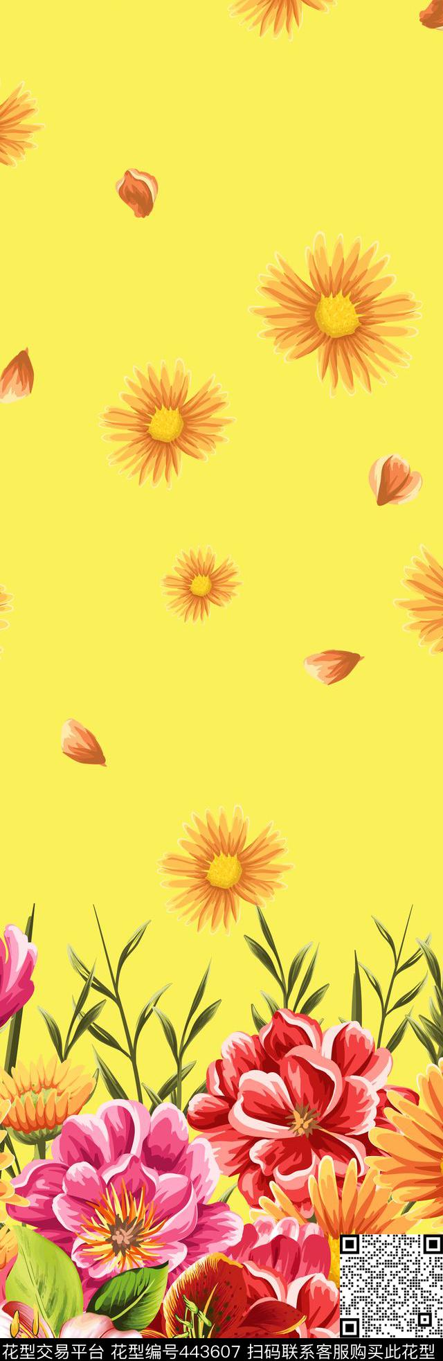 花卉传统印花华亿平台下载（图片编号: 443607） - 瓦栏（Walan）