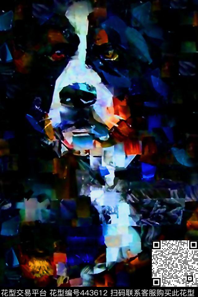 狗油画男装数码印花华亿平台下载（图片编号: 443612） - 瓦栏（Walan）