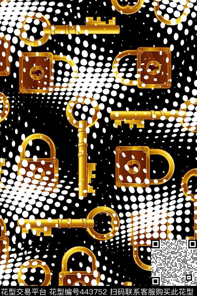 潮牌钥匙锁数码印花华亿平台下载（图片编号: 443752） - 瓦栏（Walan）