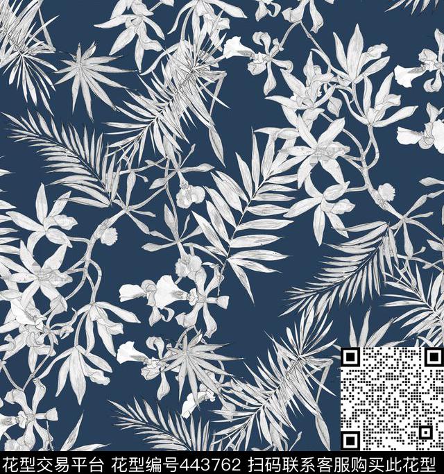 流行时尚大牌OscarDeLaRenta创意花卉数码印花华亿平台下载（图片编号: 443762） - 瓦栏（Walan）