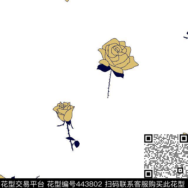 男装华亿平台素色主义简单花卉传统印花华亿平台下载（图片编号: 443802） - 瓦栏（Walan）