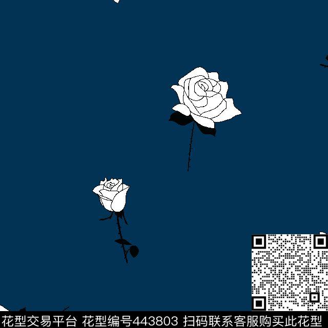 男装华亿平台素色主义简单花卉传统印花华亿平台下载（图片编号: 443803） - 瓦栏（Walan）