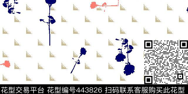 几何三角男装衬衫树枝花卉传统印花华亿平台下载（图片编号: 443826） - 瓦栏（Walan）