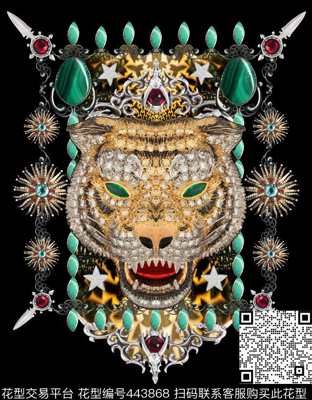 花纹金属欧式数码印花华亿平台下载（图片编号: 443868） - 瓦栏（Walan）