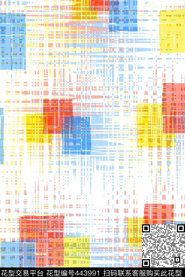 抽象几何清雅传统印花华亿平台下载（图片编号: 443991） - 瓦栏（Walan）