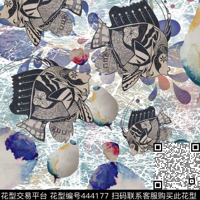 潮流古典时尚数码印花华亿平台下载（图片编号: 444177） - 瓦栏（Walan）