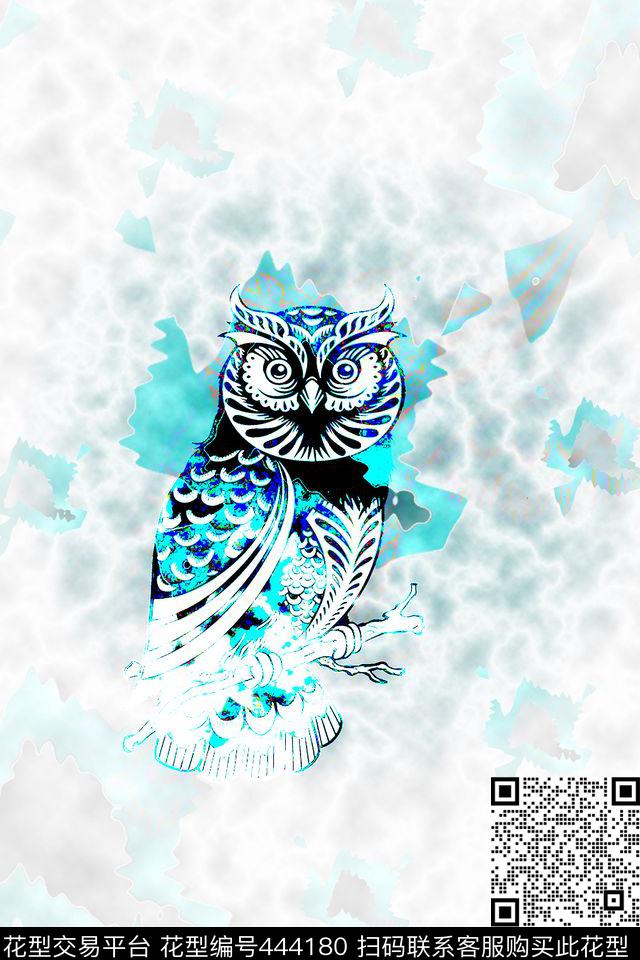 动物渐变雾数码印花华亿平台下载（图片编号: 444180） - 瓦栏（Walan）