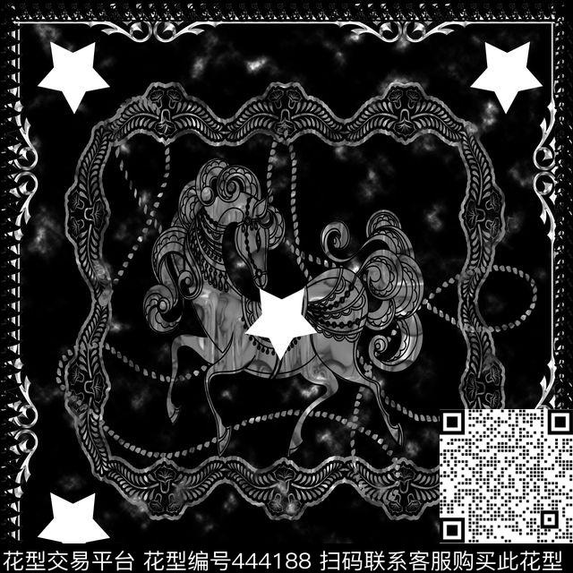 方巾纪梵希星星传统印花华亿平台下载（图片编号: 444188） - 瓦栏（Walan）