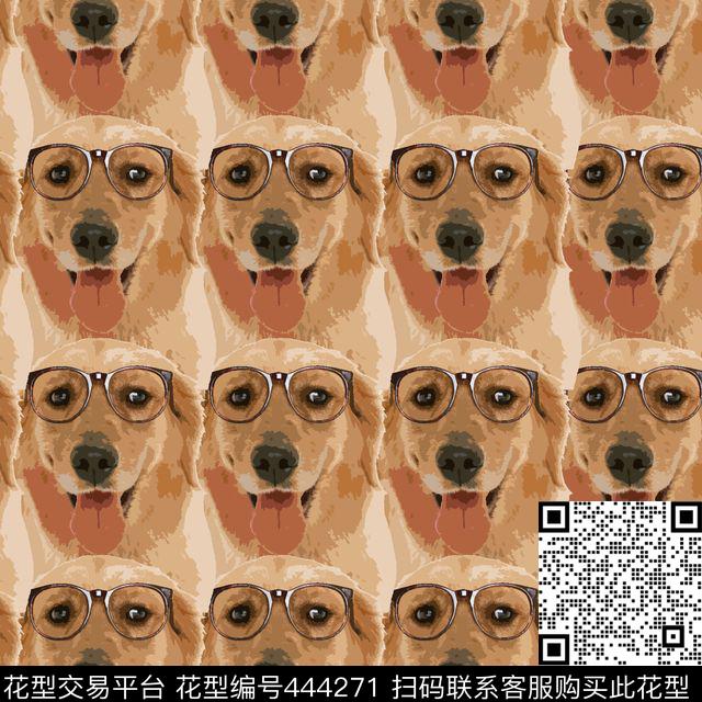 儿童狗狗金毛传统印花华亿平台下载（图片编号: 444271） - 瓦栏（Walan）