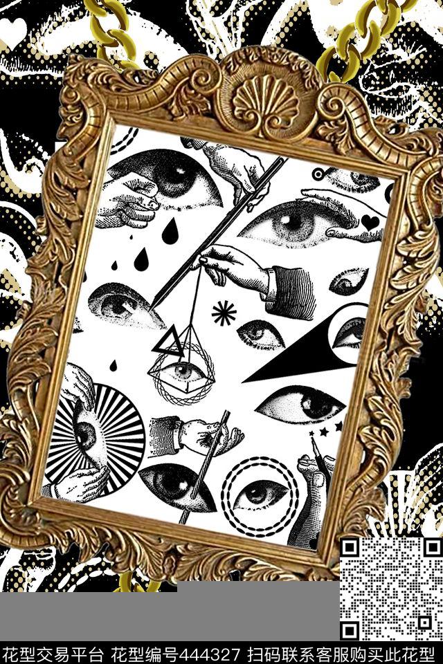 潮牌复古画框数码印花华亿平台下载（图片编号: 444327） - 瓦栏（Walan）