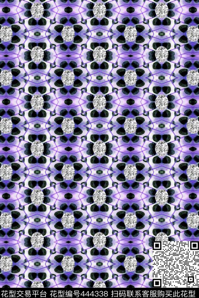 时尚珠宝密集排列动物纹传统印花华亿平台下载（图片编号: 444338） - 瓦栏（Walan）