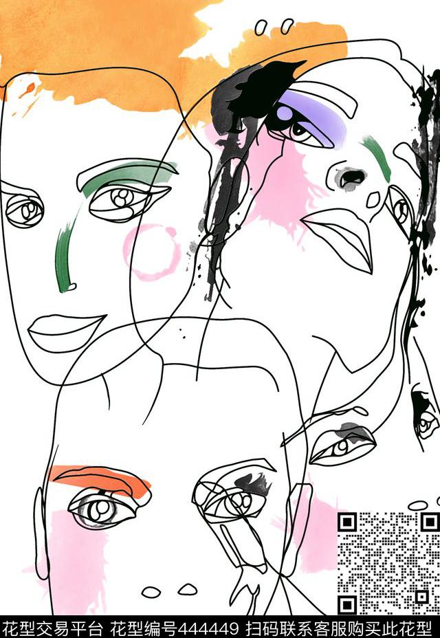 清新现代休闲传统印花华亿平台下载（图片编号: 444449） - 瓦栏（Walan）