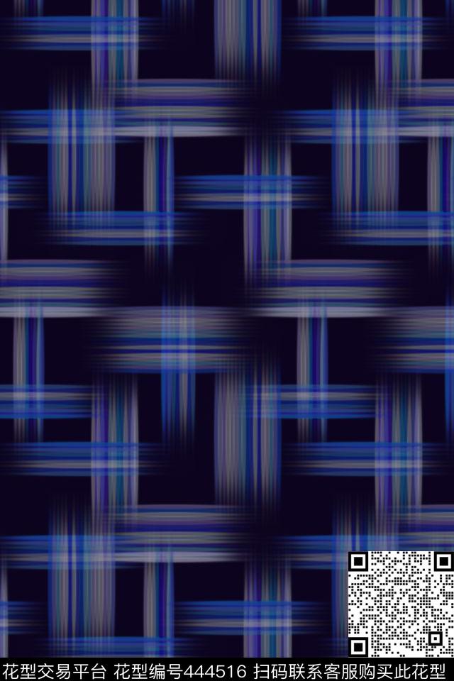 抽象极光格纹数码印花华亿平台下载（图片编号: 444516） - 瓦栏（Walan）