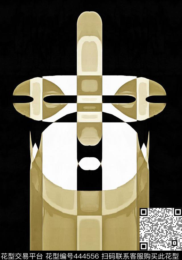 抽象几何色块传统印花华亿平台下载（图片编号: 444556） - 瓦栏（Walan）