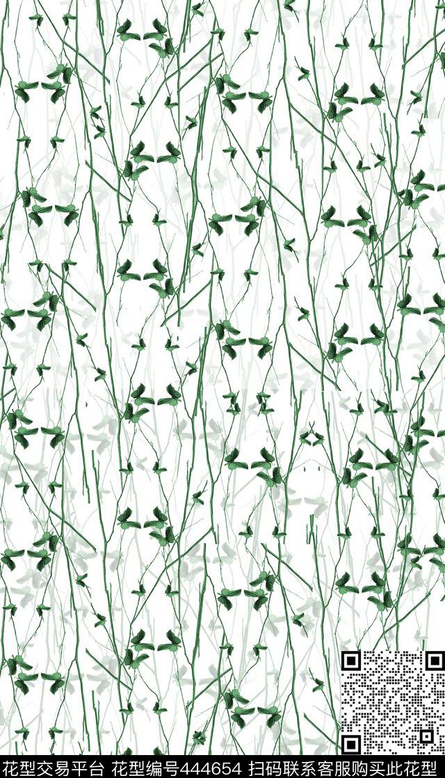 清新蝴蝶数码印花华亿平台下载（图片编号: 444654） - 瓦栏（Walan）