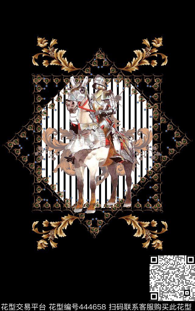 潮流T恤衬衫定位华亿平台古罗马骑士数码印花华亿平台下载（图片编号: 444658） - 瓦栏（Walan）