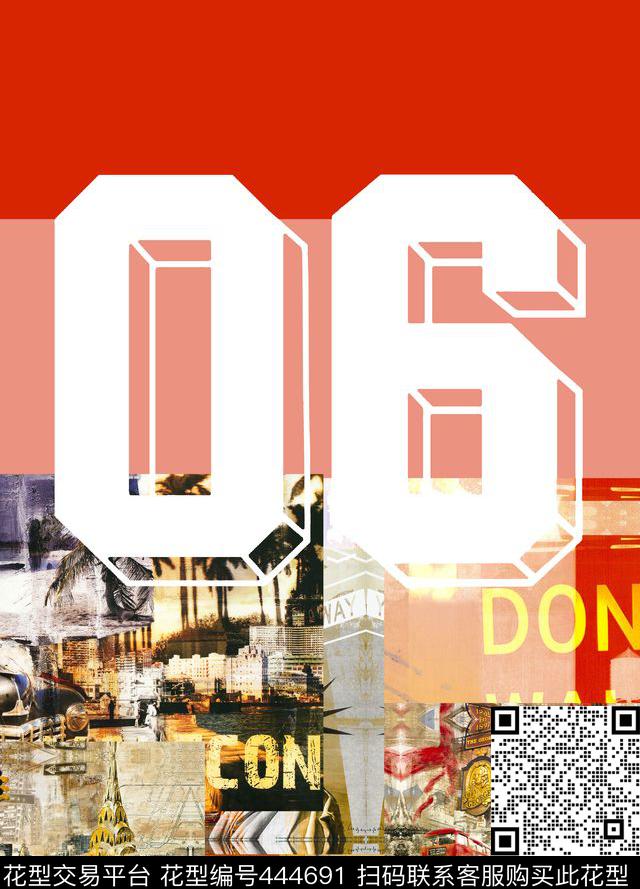 T恤定位印花插画大牌数码印花华亿平台下载（图片编号: 444691） - 瓦栏（Walan）