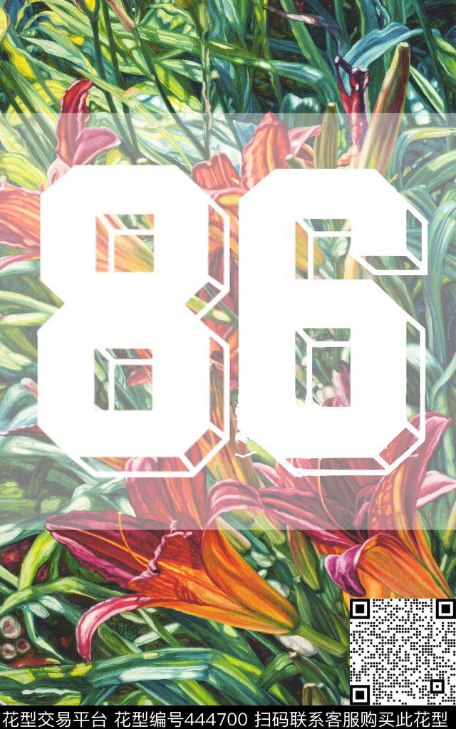 T恤卫衣花卉流行时尚数码印花华亿平台下载（图片编号: 444700） - 瓦栏（Walan）