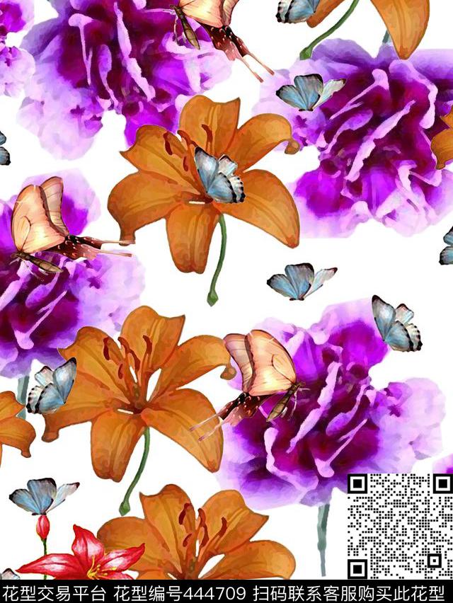 潮流古典时尚数码印花华亿平台下载（图片编号: 444709） - 瓦栏（Walan）