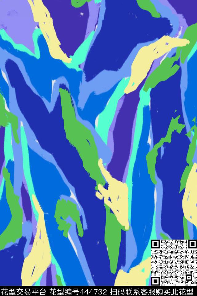 拼贴迷彩笔触传统印花华亿平台下载（图片编号: 444732） - 瓦栏（Walan）