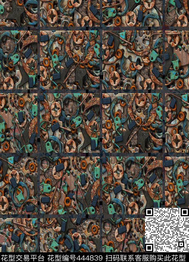 t恤华亿平台潮流复古数码印花华亿平台下载（图片编号: 444839） - 瓦栏（Walan）