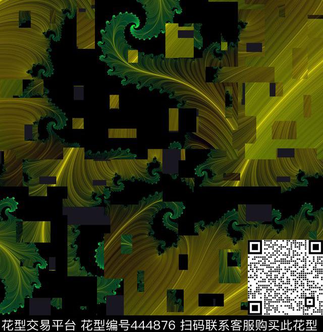 潮流抽象复古数码印花华亿平台下载（图片编号: 444876） - 瓦栏（Walan）