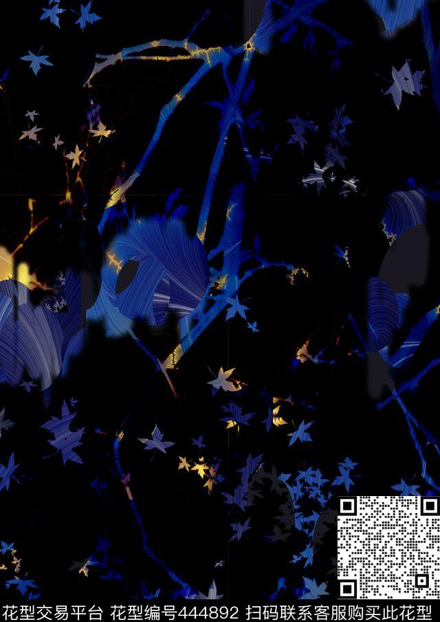 潮流复古抽象数码印花华亿平台下载（图片编号: 444892） - 瓦栏（Walan）