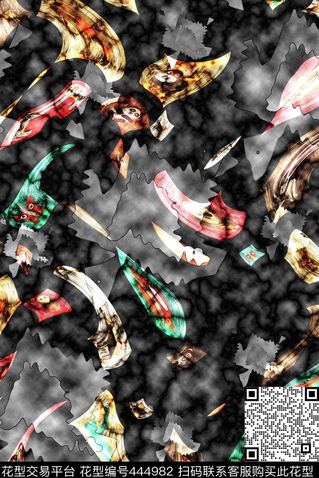 云雾抽象彩数码印花华亿平台下载（图片编号: 444982） - 瓦栏（Walan）