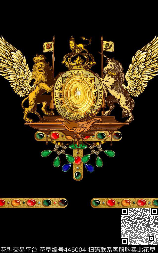 男装珠宝宝石骑士数码印花华亿平台下载（图片编号: 445004） - 瓦栏（Walan）