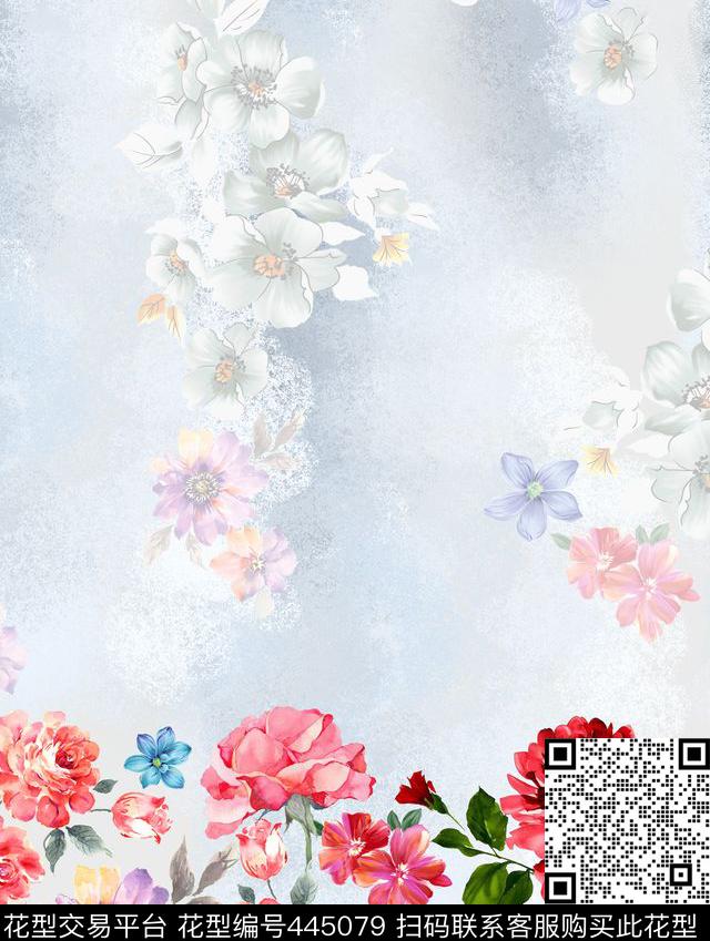 暗花定位复古数码印花华亿平台下载（图片编号: 445079） - 瓦栏（Walan）