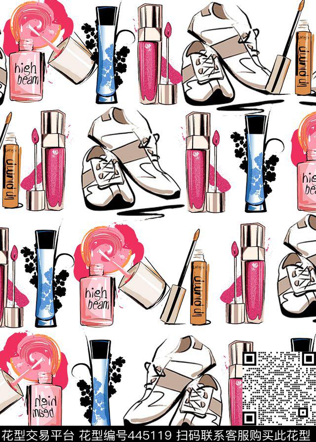 化妆品流行时尚书鞋传统印花华亿平台下载（图片编号: 445119） - 瓦栏（Walan）