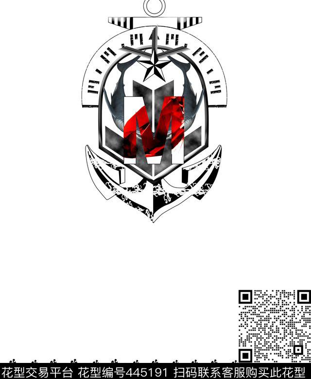 2016大牌走秀前胸定位花鲨鱼宝石藤条鱼矛海洋元素胸前独幅数码印花华亿平台下载（图片编号: 445191） - 瓦栏（Walan）