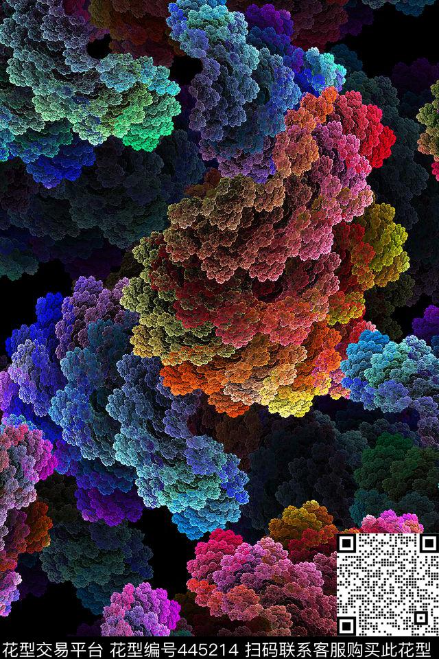 数码分形时尚数码印花华亿平台下载（图片编号: 445214） - 瓦栏（Walan）