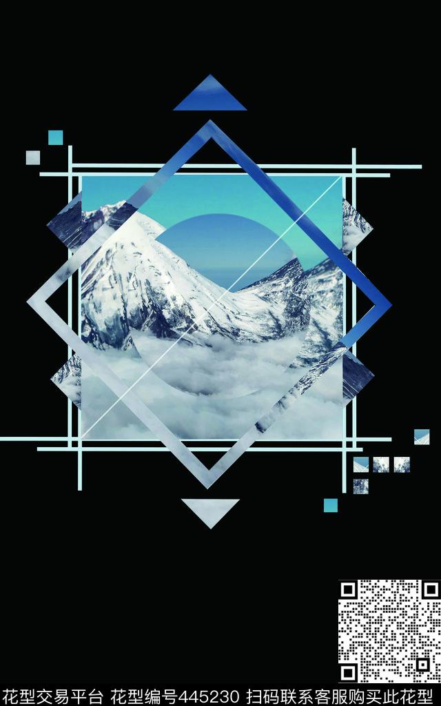 时尚数码冬季风景数码印花华亿平台下载（图片编号: 445230） - 瓦栏（Walan）